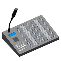 Console de microphone d'urgence robuste pour bureau, pour les annonces d'urgence en direct en salle de contrôle, avec 48 boutons de numérotation rapide