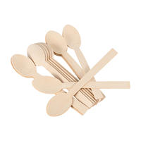 Ensemble de couverts en bambou biodégradable personnalisé, vente chaude, prix compétitif, faible quantité minimale de commande, matériau en bambou organique