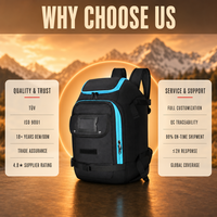 Sac à dos de ski et de randonnée OEM ODM grande capacité pour sports de plein air, voyage, cyclisme, avec bretelles rembourrées, logo personnalisé, vente en gros
