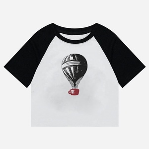 Raglan Sleeve OEM Logo Women Tshirt Fashion Y2K Crop Top Tshirt en vrac - Product Image 1