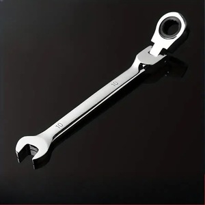 Clé à cliquet 10 mm métrique à double extrémité hexagonale en acier au chrome-vanadium de qualité industrielle avec surface plaquée - Product Image 1