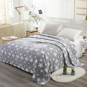 Fy bù đắp in ấn màu xám sao Trung Quốc bán buôn tùy chỉnh tái chế Polyester san hô <span class=keywords><strong>Fleece</strong></span> mùa đông chăn cho trẻ em - Product Image 2