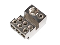 Barra de Distribución de 8 Tomas, 125A, 1000V, Azul/Gris, para Riel DIN, Conector de Bloque de Terminales de un Solo Polo con Tornillos
