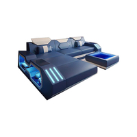 Canapé inclinable en cuir véritable, confortable, pour salle de séjour, lecteur de musique