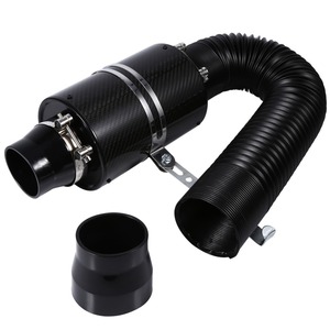 Kit d'admission d'air Auso-Racing en fibre de carbone noire 80 mm à haut débit pour l'amélioration de la performance automobile - Product Image 2