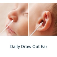 Tampons jetables en coton blanc à double tête Bâton en bois Maquillage et soins des oreilles Bourgeons