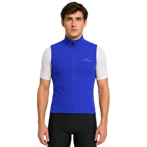 เสื้อกั๊กจักรยานแบบมีซิป OEM Pro Team น้ำหนักเบา กันลม แห้งเร็ว ระบายอากาศ กันน้ำ - Product Image 1