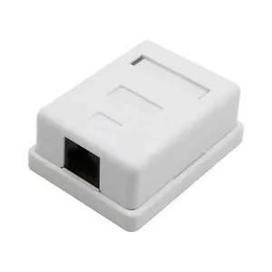 Avec carte Rj45 Pcb Keystone Jack Loaded Cat5e Cat6 Jacks modulaires non blindés Connecteur de coupleur ABS en plastique Boîte de montage en surface