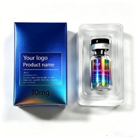 Étiquettes personnalisées en gros pour flacons de peptides et boîtes cadeaux, boîte magnétique premium étanche avec hologramme doré pour 5ml 10ml pour Nootropiques OEM