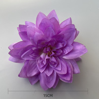 Tête de fleur artificielle en soie de 15 cm, Dahlia de rêve, faite à la main, pour coiffure DIY, accessoires de Pâques, photographie à domicile, longue durée