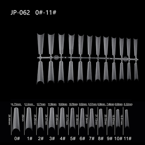 Extensions d'ongles en gel souple semi-couvrantes courbe C, transparentes, style French, en sachet, marque privée, pour salon de manucure, à presser, vente en gros - Product Image 2
