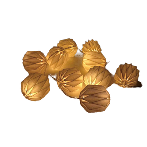 LED اوريغامي ضوء سلسلة مع 10 اوريغامي الزهور الأبيض الجنية أضواء الاسكندنافية نمط ورقة سلسلة خفيفة - Product Image 5