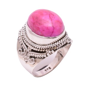 แหวนพลอยสีชมพู Sugilite แหวนเงินทำมือ925แหวนเงินสเตอร์ลิงเครื่องประดับแหวนเงินอินเดีย - Product Image 1