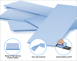 แผ่นซิลิโคนนำความร้อนงานตามสั่งแผ่นรองกันความร้อนประสิทธิภาพสูงสำหรับซีพียู12.8วัตต์/เมตรแผ่นทำความร้อนเจล - Product Image 3