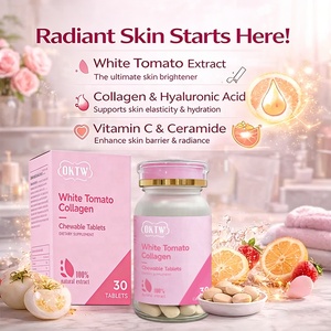 Tabletas Masticables <span class=keywords><strong>de</strong></span> Colágeno <span class=keywords><strong>de</strong></span> Tomate Blanco OKTW, 30 Unidades, Aclaran <span class=keywords><strong>la</strong></span> <span class=keywords><strong>Piel</strong></span>, Antienvejecimiento, Antioxidantes, Certificación GMP, 100% Natural - Product Image 3