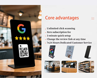Soporte de Mesa de PVC con Tarjeta Magnética NFC Personalizada con Impresión Offset para Reseñas de Google y Redes Sociales