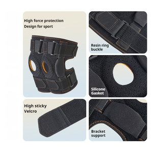 Nouveau néoprène compression articulé 4 ressort support genouillère réglable sport genouillère pour le soulagement de la douleur au genou