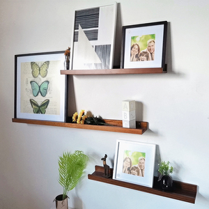 Kệ Gỗ Treo Tường Nổi Tự Nhiên Bằng Gỗ Kiểu Bắc Âu Đơn Màu Đen Bán Chạy Cho Các Cửa Hàng - Product Image 4