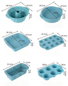 6 Modelos de Moldes de Silicona para Pasteles, Resistentes a Altas Temperaturas, Aptos para Horno, para Repostería y Elaboración de Tostadas - Product Image 2