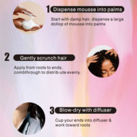 Mousse coiffante pour cheveux bouclés, gel brillant et fixant pour tresses, en gros, étiquette privée OEM/ODM, définition des boucles, mousse coiffante personnalisée