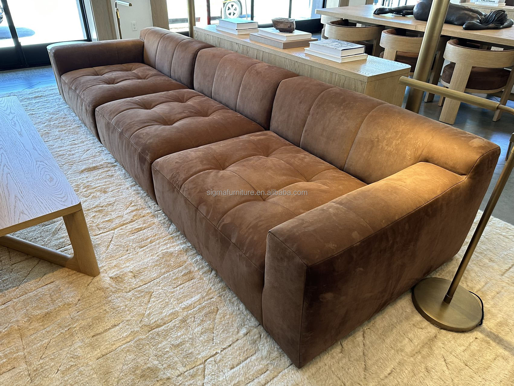 Fabric Velvet Material Modern Three Pieces Modular Sofa Living Room Sofa