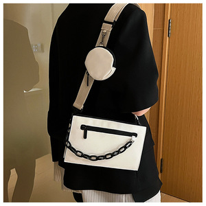 Sacs bandoulière <span class=keywords><strong>sport</strong></span> tendance, lot <span class=keywords><strong>de</strong></span> 2, <span class=keywords><strong>sac</strong></span> messager, <span class=keywords><strong>sac</strong></span> à main, <span class=keywords><strong>sac</strong></span> à bandoulière en cuir PU, chaîne, couleur unie, <span class=keywords><strong>sac</strong></span> pour <span class=keywords><strong>femme</strong></span> - Product Image 6