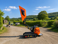 Mini-dumper hydraulique sur chenilles Antspower 2026 homologué CE, motorisé par un moteur à essence de 13,5 CV, capacité de charge de 600 kg