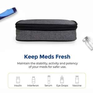 Refroidisseurs médicaux sac 2 petit sac de glace écologique fournitures fermeture éclair feuille d'aluminium poignée pratique sac de transport boîtes de nourriture voyage - Product Image 4