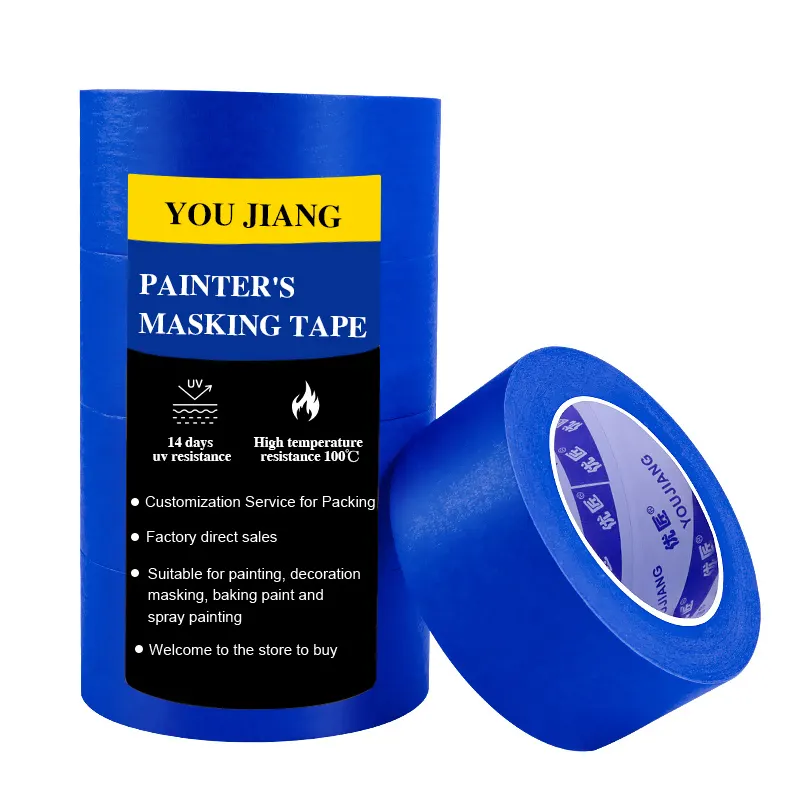 Youjiang Maskerende Uv Blauwe Schilders Papier Weerstaan Bescherming Verf Licht Schilder 14 Dagen Tape Blauwe Tape Schilder