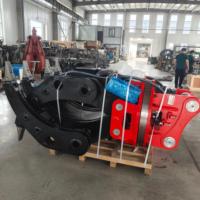 Pince de préhension rotative hydraulique LISEN 30-60T pour excavatrice, double cylindre, robuste, pour la manipulation de grumes et de ferraille