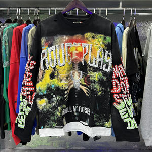 <b>Men's</b> Clothing Top Quality Heavyweight 100% Cotton Street Long Sleeved High Street Rough Sweatshirt Playing Hoodies for <b>Men</b> - Product Image 3