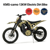 Moto électrique tout-terrain 13 kW de puissance de pointe, batterie lithium 72V40Ah, vitesse maximale 100 km/h, pour adultes