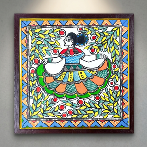 ภาพวาดมาดูบานีแบบสามมิติเต็มรูปแบบ งานฝีมือจากจาร์กฮันด์ ศิลปะพื้นบ้านโลหะ งานตกแต่งบ้านแบบอินเดียดั้งเดิม จากภูฏาหารมณฑล 680 - Product Image 6