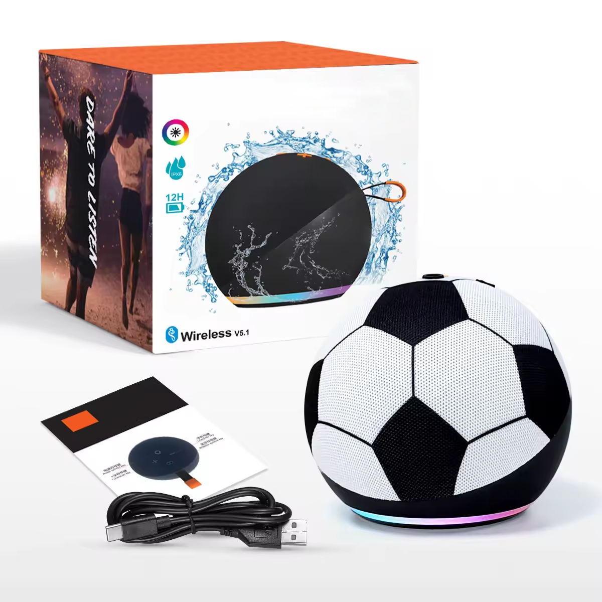 football noir et blanc