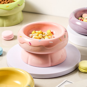 Macron Colors - Juego de Platos Elevados de Cerámica para Mascotas, Platos Dobles para Perros y Gatos - Product Image 2