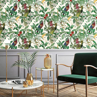 UDK Nouveauté Papier peint adhésif floral Autocollants en PVC Pelable et collant Papiers peints imperméables 45cm*10m pour la décoration de la maison