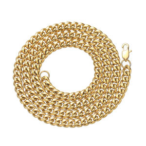 Collier chaîne cubaine en acier inoxydable pour homme, style hip-hop, Miami, chaîne cubaine, cadeau de bijoux - Product Image 2