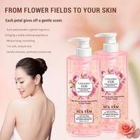 Gel Douche Hydratant Marque Blanche Éclaircissant Blanchissant Naturel au Pétale Bio