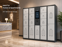Casillero Inteligente para Almacenamiento de Equipaje, Casillero Electrónico de Autoservicio con Pantalla Táctil para Hotel, Centro Comercial u Oficina