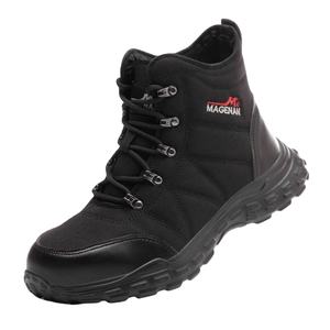 Chaussures de sécurité à bout d'acier haute coupe pour hommes, légères, respirantes, anti-écrasement, anti-perforation, pour travaux de construction industrielle - Product Image 1