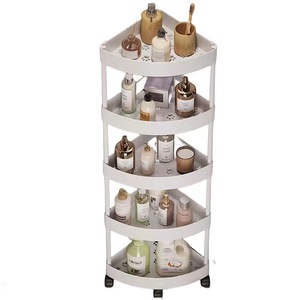 Estante de almacenamiento para baño, estante esquinero de pie para baño, estante de almacenamiento para baño de varias capas sin necesidad de taladrar - Product Image 4