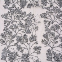 Chine Fournisseur de Tissu de Paillettes De Broderie De Perles Robe De Mariée En Tissu