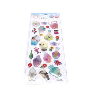 Die cut ins in resina decorativa del PVC del vinile epossidica trasparente fiore di estate 3d autoadesivo di cristallo - Product Image 5