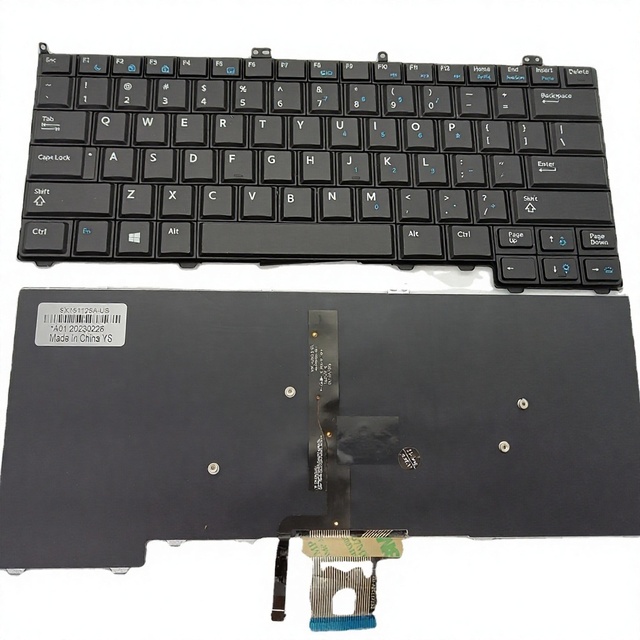 New Computer Repair Replacement Black Color Laptop Keyboard for E7440 US Layout Keyboard with Backlit Without Trackpointer