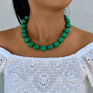 Collana Choker Artigianale da Donna con Grandi Perle <span class=keywords><strong>Colorate</strong></span>, Collane con <span class=keywords><strong>Perline</strong></span> Acriliche Color Gelatina Fresca Stile Hawaii, Regali per Ragazze - Product Image 6