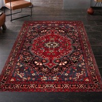 Tapis persan rouge rétro / Tapis turc pour salon, tapis de canapé, tapis de chevet de chambre, tapis de sol pour table basse de cuisine, cadeaux
