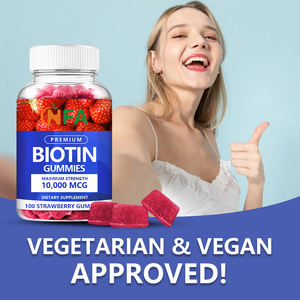 Gommes de blanchiment de la peau de haute qualité Gummies de beauté pour les cheveux, la peau et les ongles Supplément 50 jours d'approvisionnement Gummies à la biotine - Product Image 5