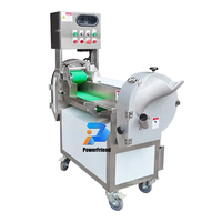 Hete Verkoop Commerciële Dicer Snijmachine Chopper Shredder Cutter Dubbele Koppen Wortels Bladtomaat Fruit Groenten Snijmachine
