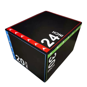 Caja Pliométrica Suave para Entrenamiento en Gimnasio, Caja de Salto de Espuma para Fitness, Caja Pliométrica de Espuma Suave Negra - Product Image 1