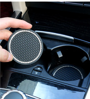 Porte-gobelet de voiture, dessous de verre universel, accessoires de voiture en strass, dessous de verre antidérapant, intérieur de voiture pour femmes et filles